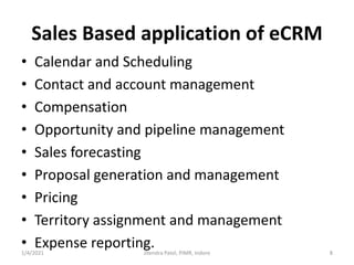 Introduction to electronics customer relationship management (e crm)