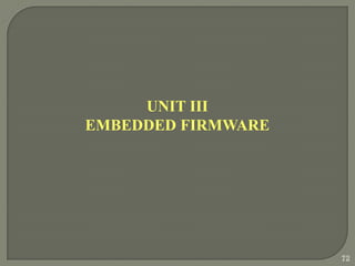 UNIT III
EMBEDDED FIRMWARE
72
 