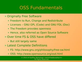 25© 2010-15 SysPlay Workshops <workshop@sysplay.in>
All Rights Reserved.
Challenges in ES Software
Embedding an OS
Right Combination of File Systems
Drivers & Embedded Applications
Code Optimization
Efficient Inputs/Outputs
Fault Tolerance
Testing and Debugging
So, a key to a good Embedded System is
“Good design of Drivers & Embedded Apps”
 