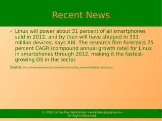 31© 2010-15 SysPlay Workshops <workshop@sysplay.in>
All Rights Reserved.
W's of Embedded Linux
 