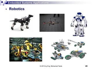 Embedded Systems Applications
 Robotics
29© 2015 by Eng. Mohamed Tarek.
 