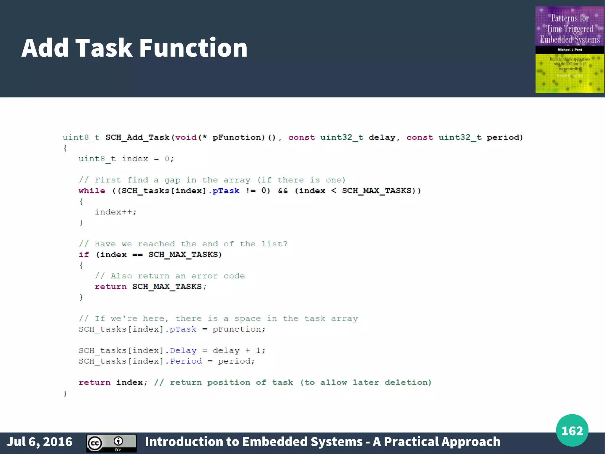 Jul 6, 2016 Introduction to Embedded Systems - A Practical Approach 162 Add Task Function 
