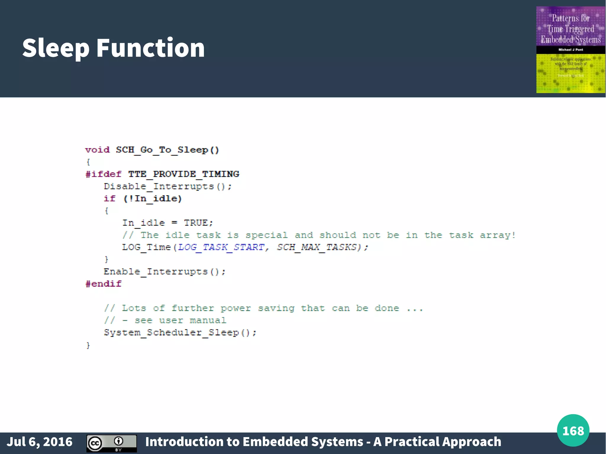 Jul 6, 2016 Introduction to Embedded Systems - A Practical Approach 168 Sleep Function 