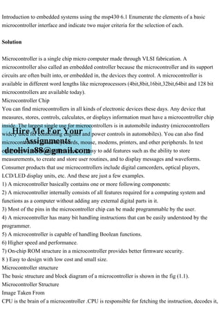 Introduction to embedded systems using the msp430 6.1 Enumerate the .pdf