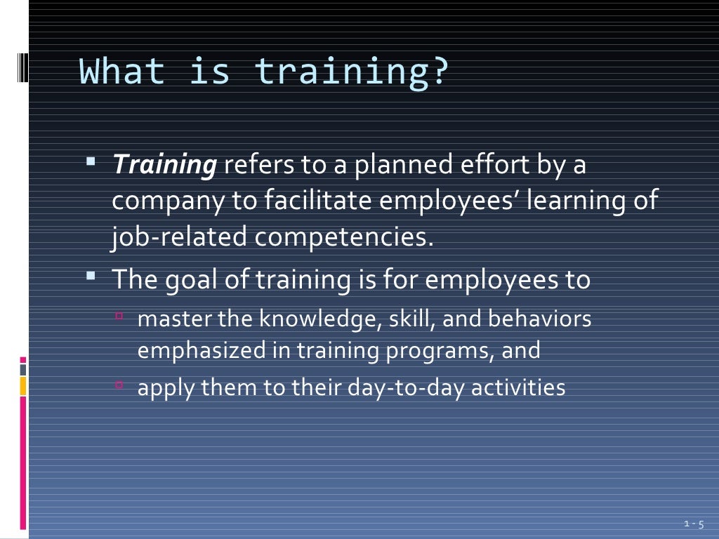 Introduction to employee training and development ppt 1