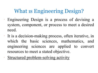 Introduction to Engineering and Profession Ethics Lecture3-Introduction to Engineering Design-Dr.Khaled Bakro د. خالد بكرو