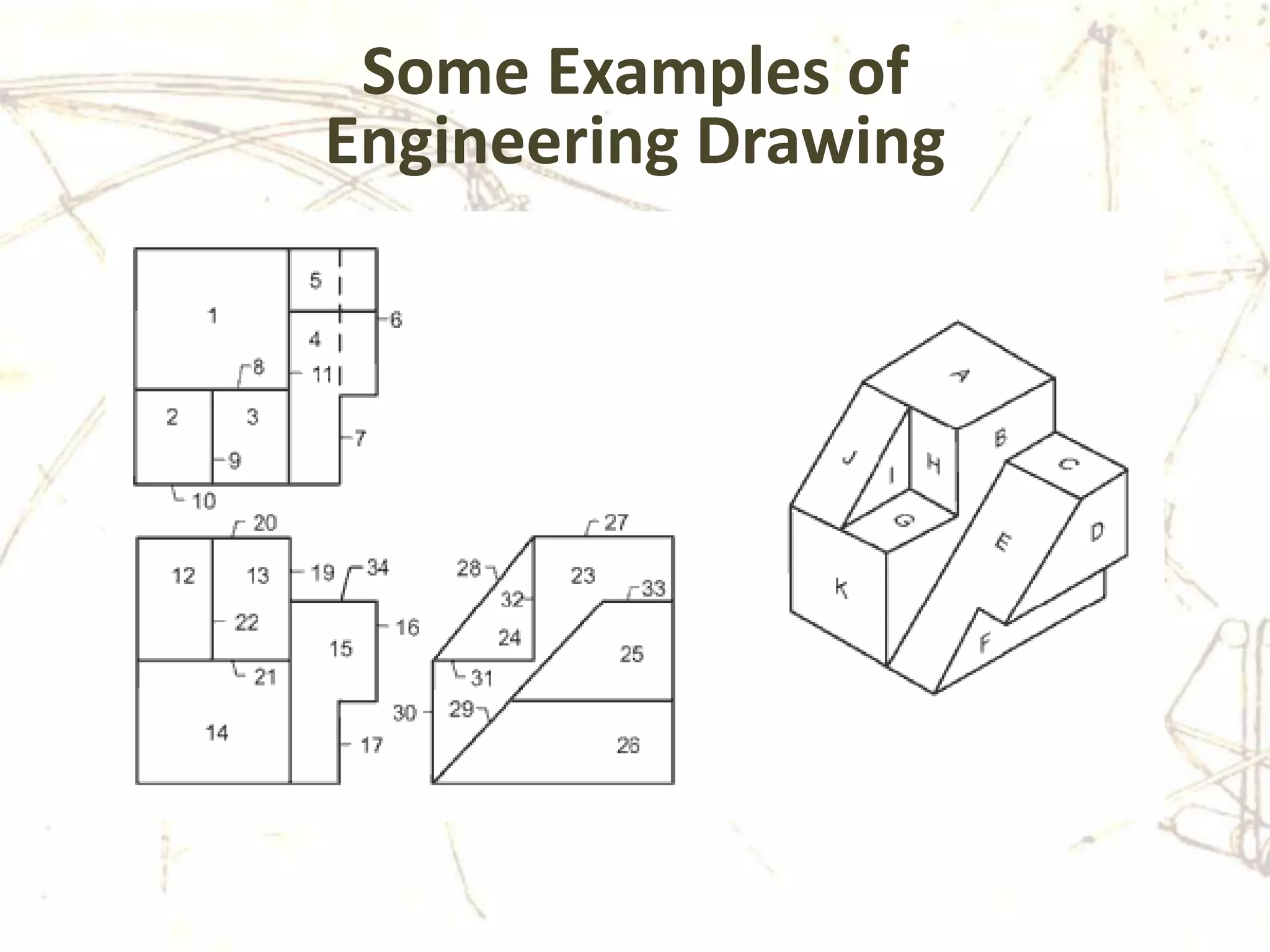 Some Examples of
Engineering Drawing
 
