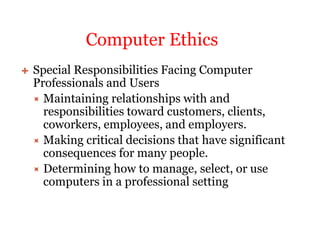Introduction to Engineering and Profession Ethics Lecture9-Computer ...