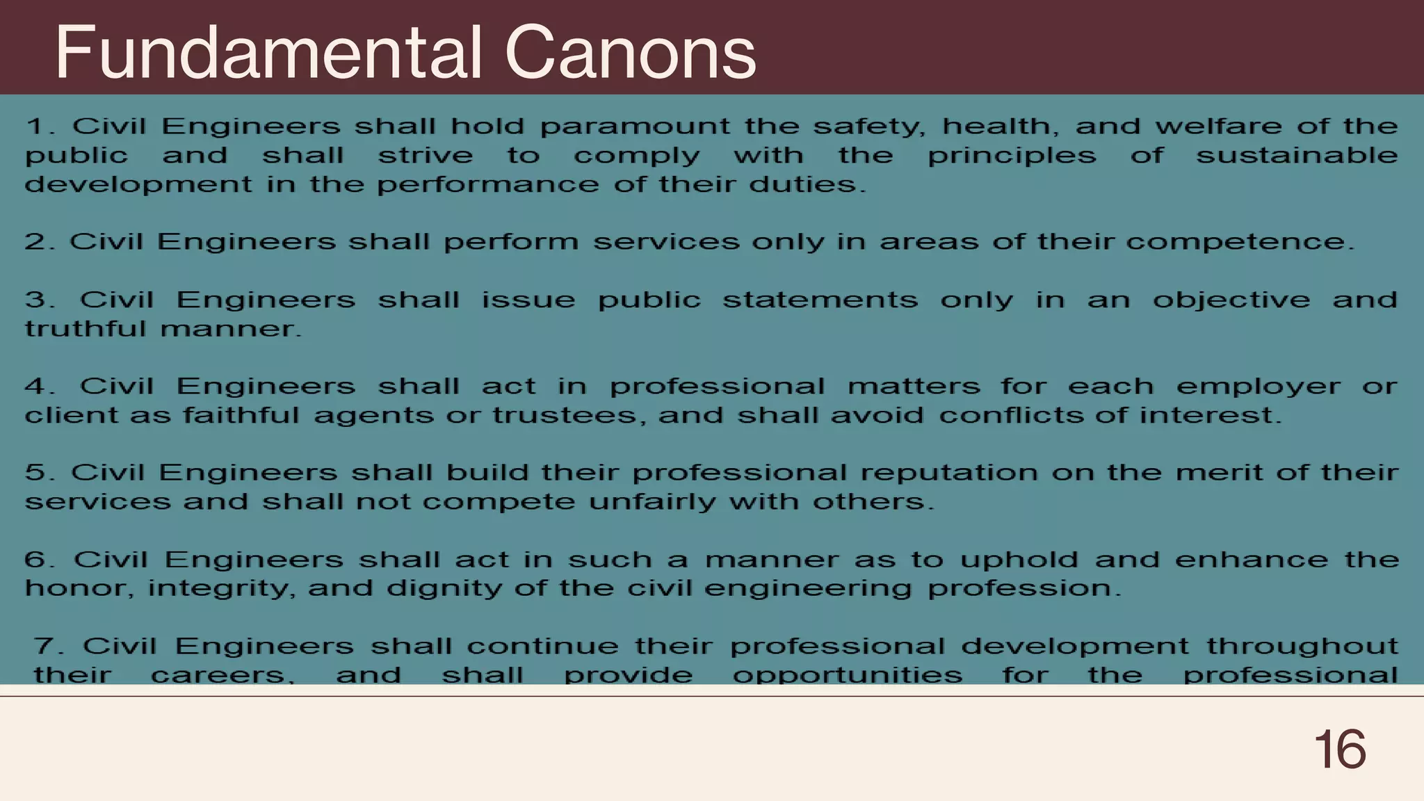 Fundamental Canons
16
 