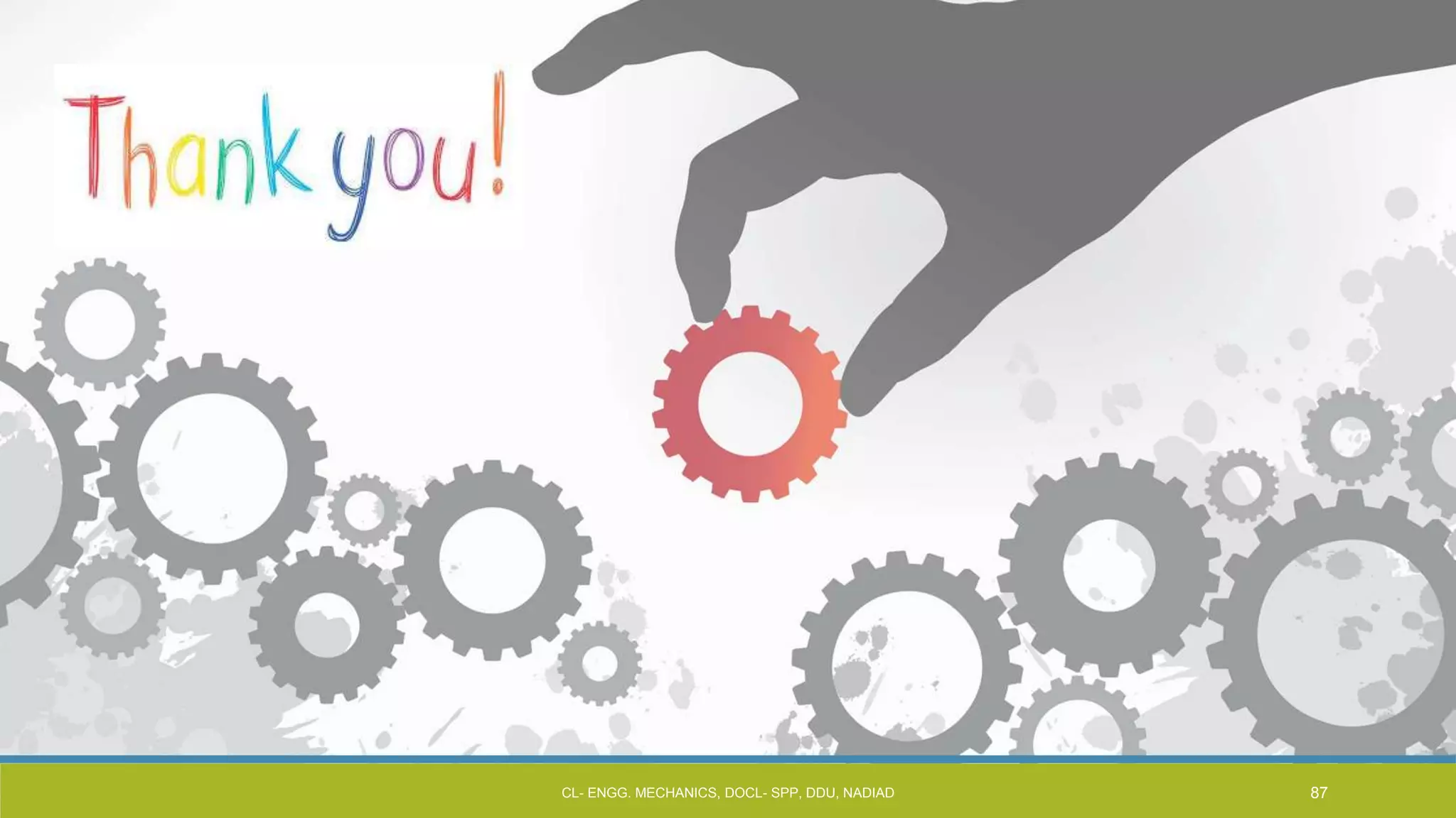 CL- ENGG. MECHANICS, DOCL- SPP, DDU, NADIAD 87
 