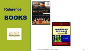 Reference
BOOKS
CL- ENGG. MECHANICS, DOCL- SPP, DDU, NADIAD 84
 
