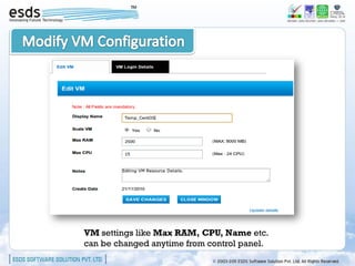VM settings like Max RAM, CPU, Name etc.
can be changed anytime from control panel.
 