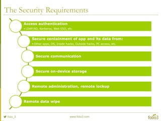 The Security Requirements
 