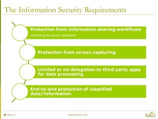 The Information Security Requirements
 