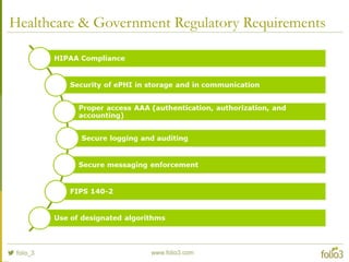 Healthcare & Government Regulatory Requirements
 