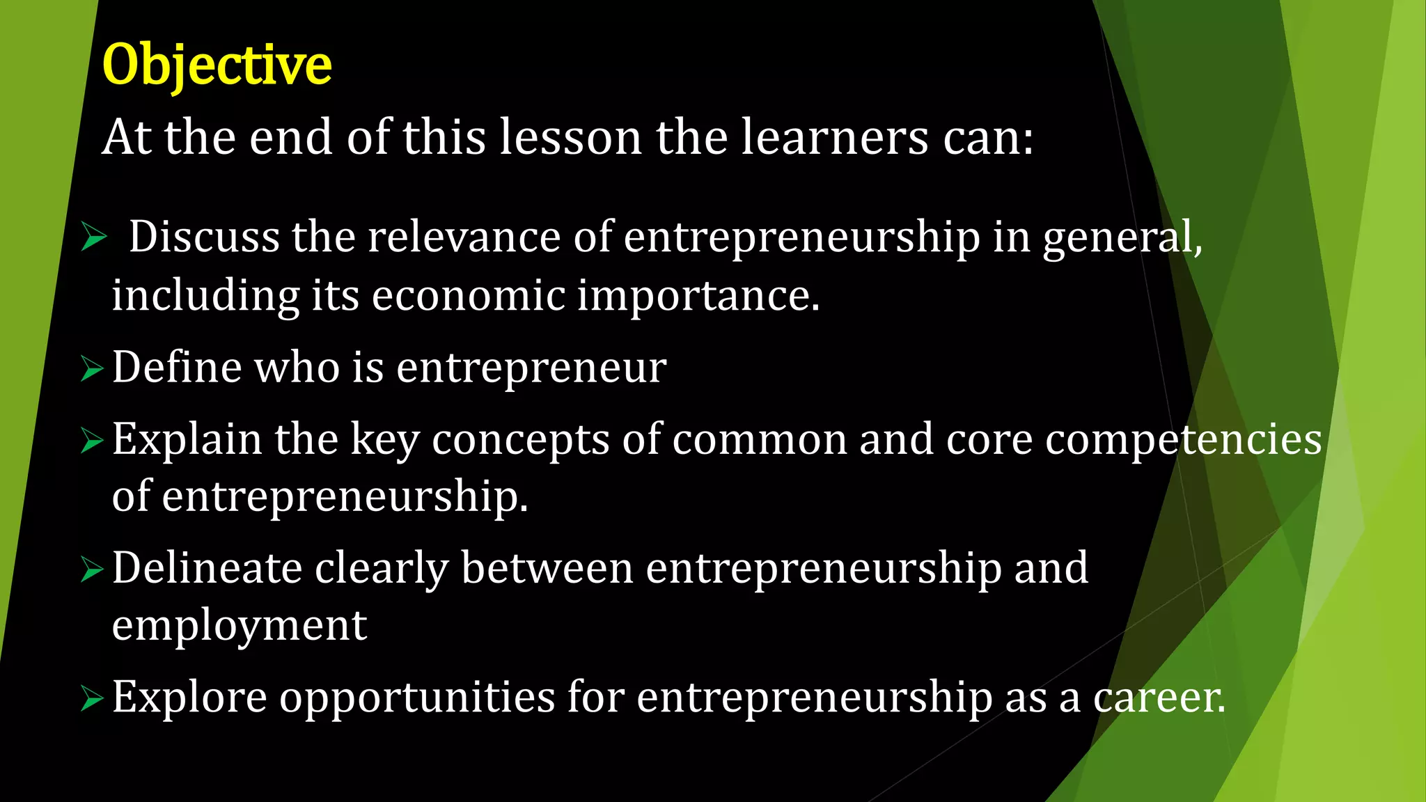 Introduction to entrepreneurship | PPTX