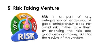 Venture Risk Introduction and Relevance of Entrepreneurship | PPTX
