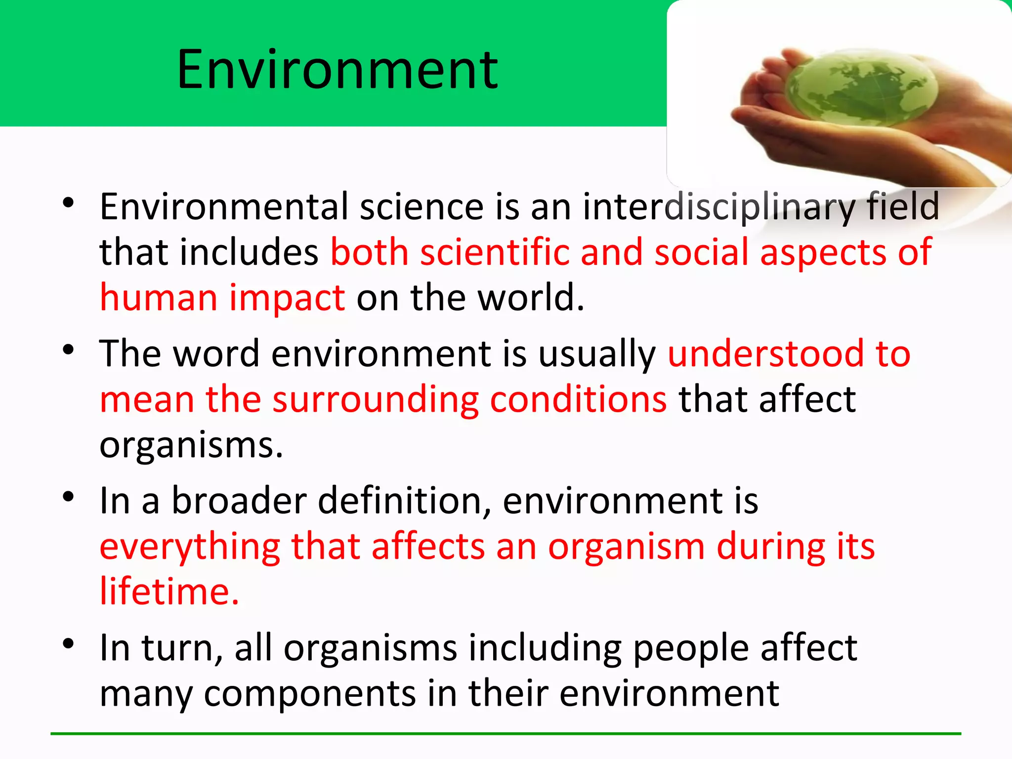 Introduction to Environment Ecology and Ecosystem | PPT
