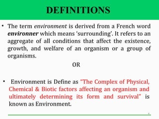 Introduction to environment , ecology & ecosystem | PPT