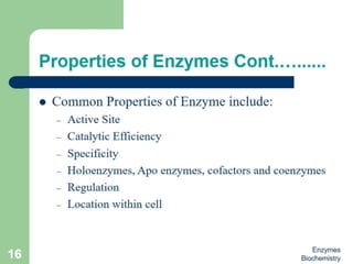 Introduction to enzymes (Biochemistry)