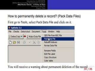 Introduction to epi data | PDF