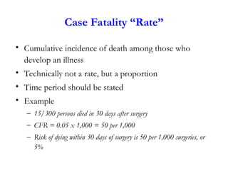 Faitality Examples Introduction to Epidemiology and the Modules.ppt