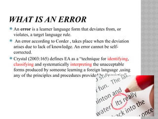 Introduction to Eror Analysis.pptx free download | PPTX