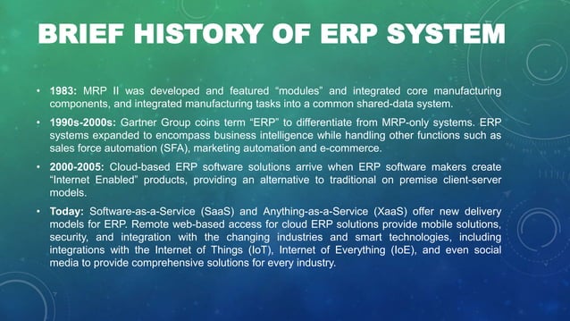 Introduction to erp system | PPT