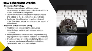 Understanding Ethereum: The Future of Blockchain Technology | PPTX