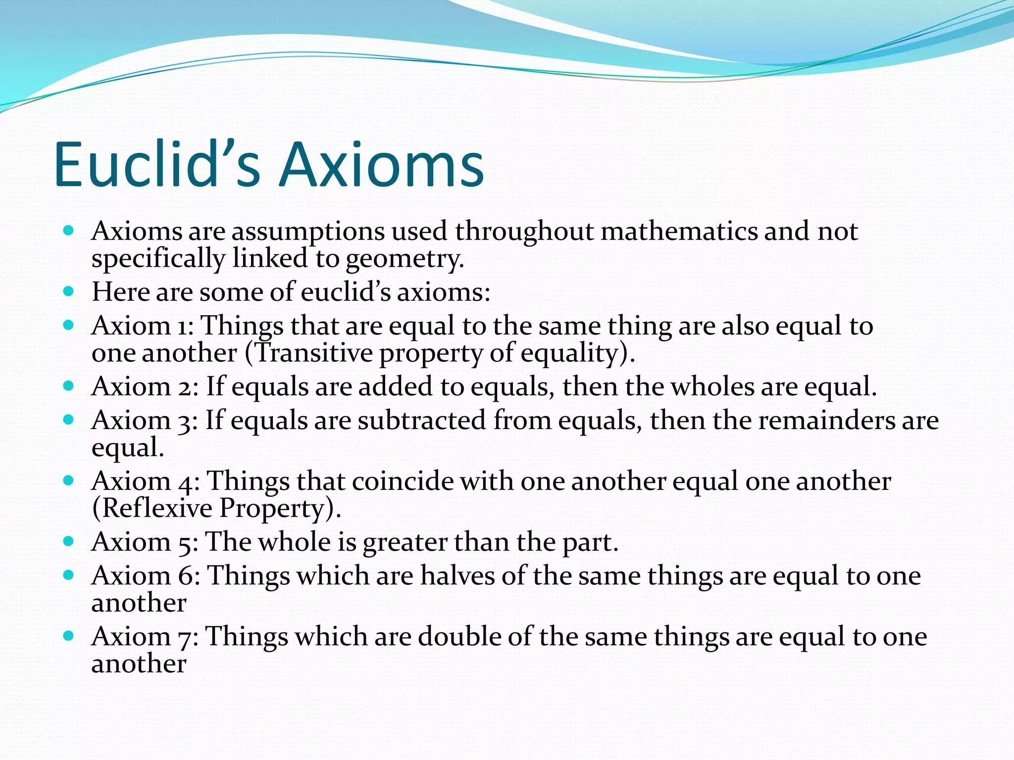 Introduction to euclid’s geometry | PPTX