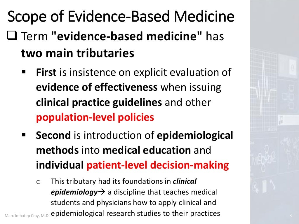 Introduction to EvidenceBased Medicine (EBM)