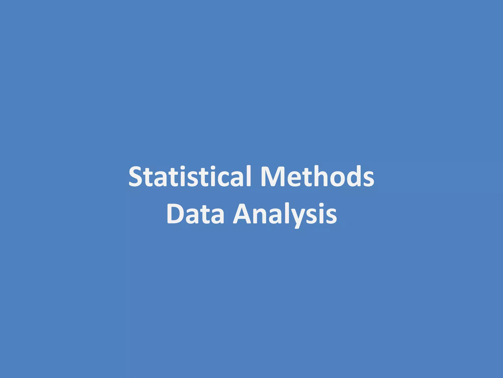  Statistical methods