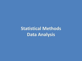 Statistical methods