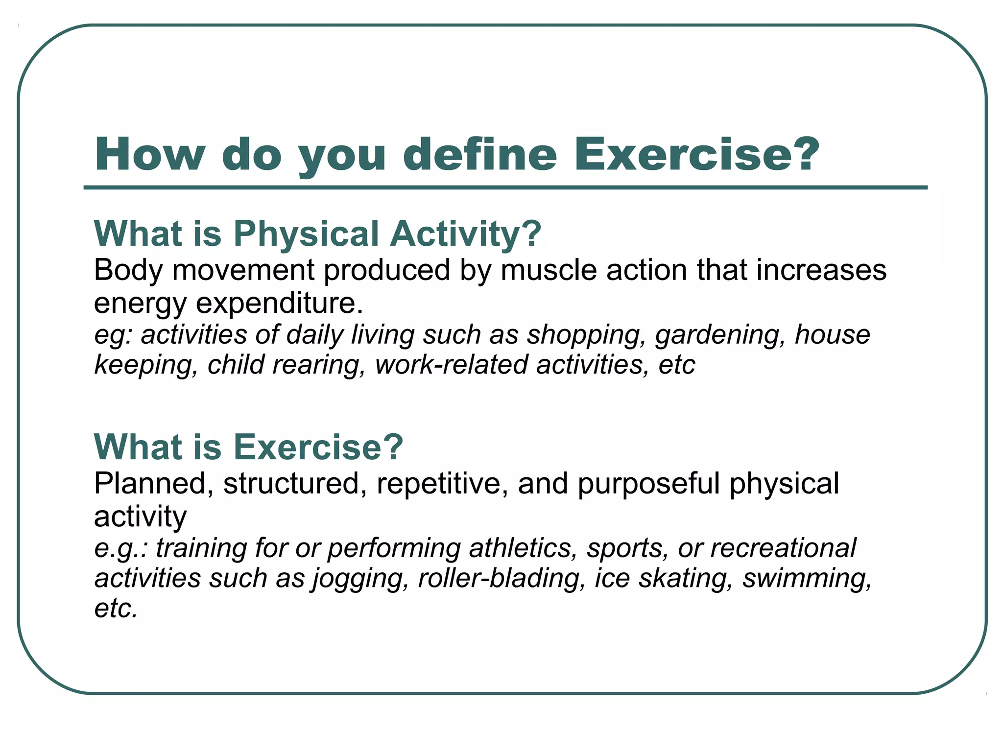 Identify A True Statement About Exercise Physiology Introduction to exercise physiology | PPT