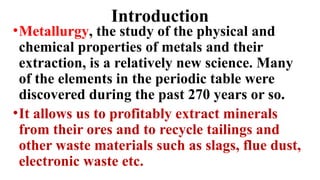 Comprehensive Introduction to Extractive Metallurgy and Mineral ...