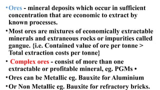Comprehensive Introduction to Extractive Metallurgy and Mineral ...