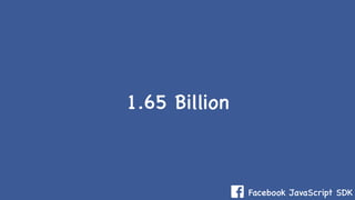 Facebook JavaScript SDK
1.65 Billion
 