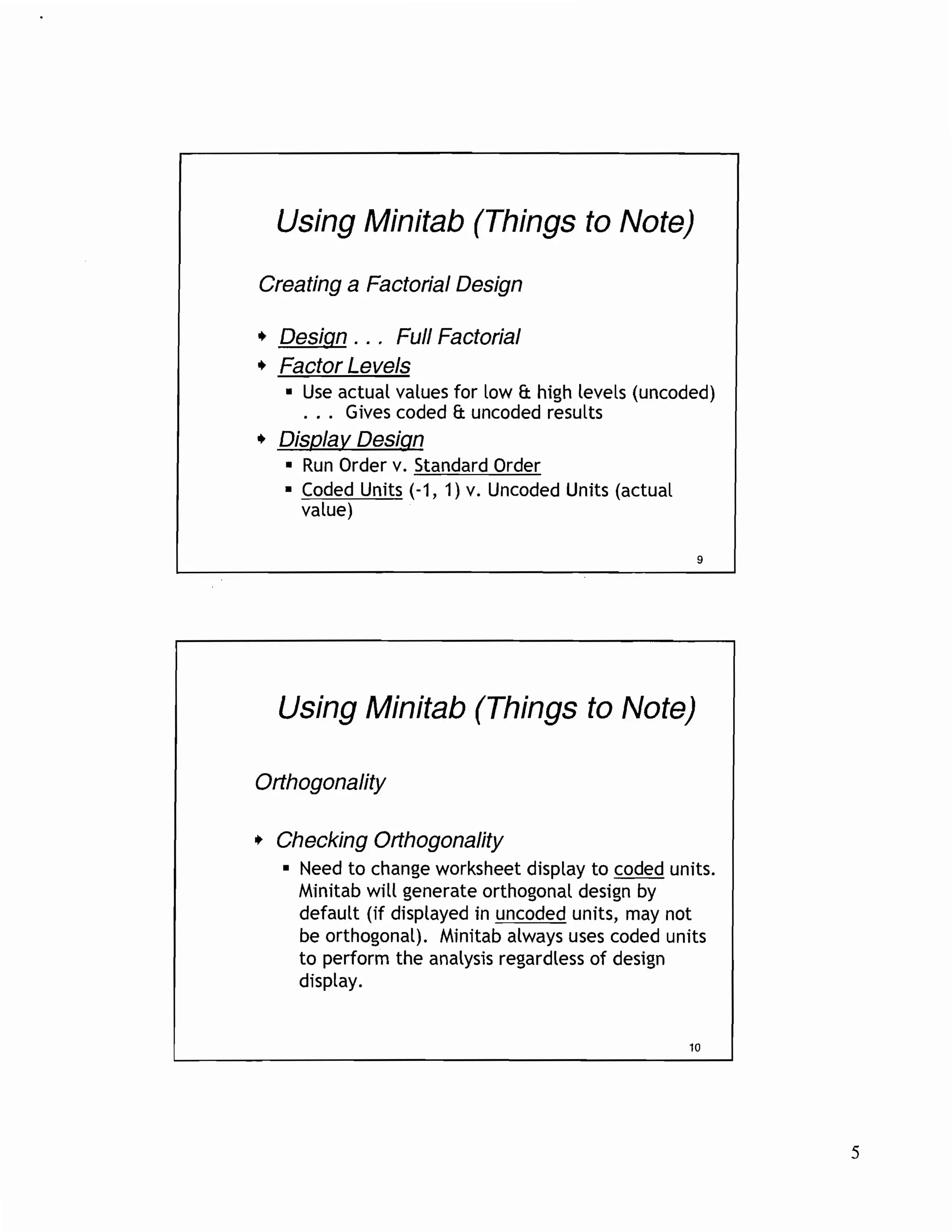 Introduction to factorial designs
