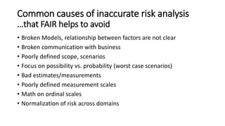 Introduction to FAIR - Factor Analysis of Information Risk | PPTX