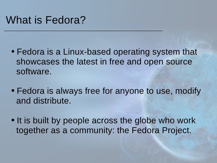 Introduction To Fedora