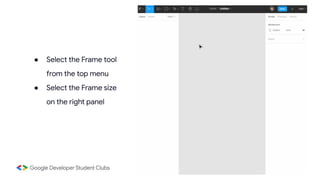 ● Select the Frame tool
from the top menu
● Select the Frame size
on the right panel
 