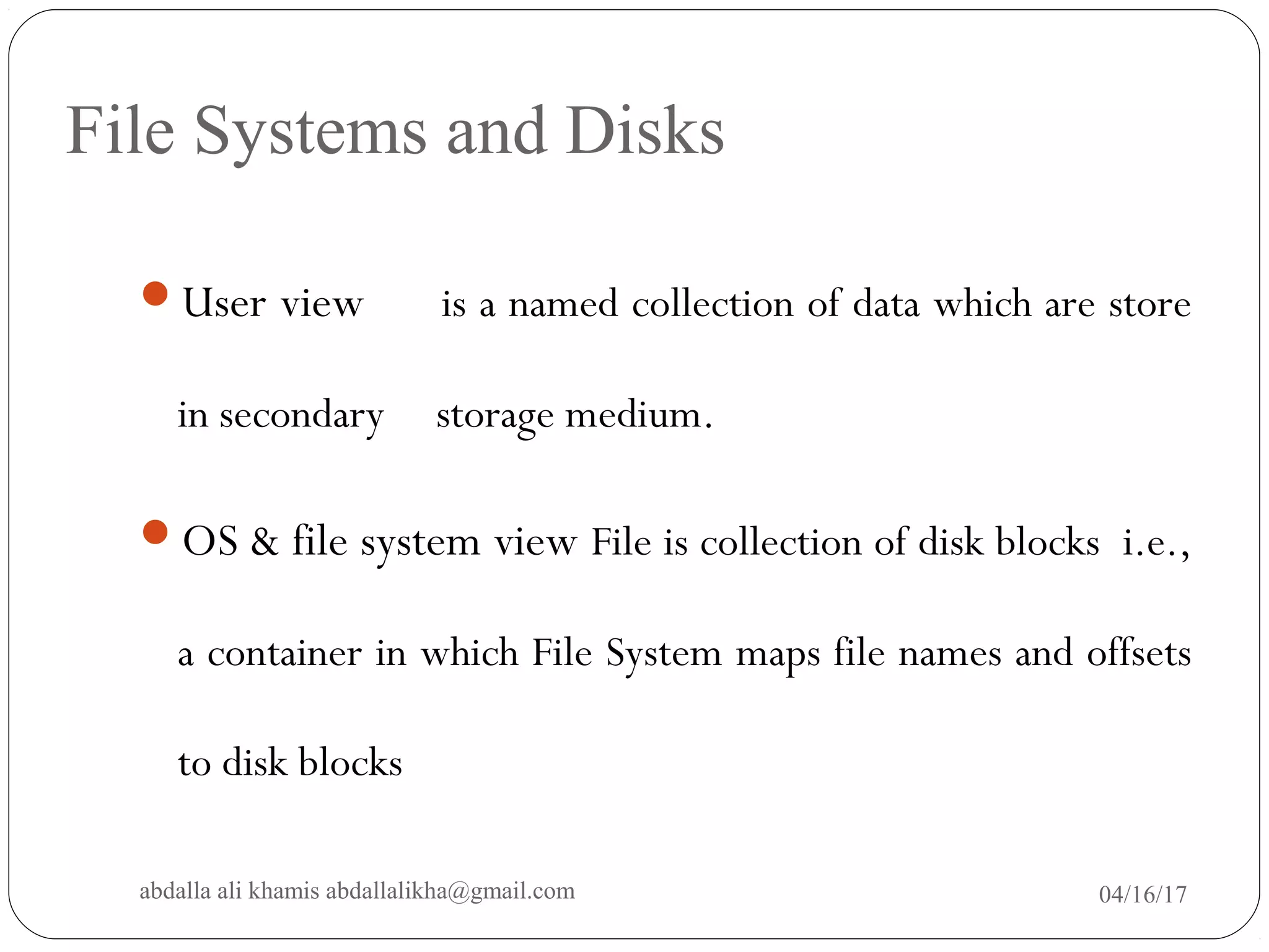 Introduction to file systems | PPT