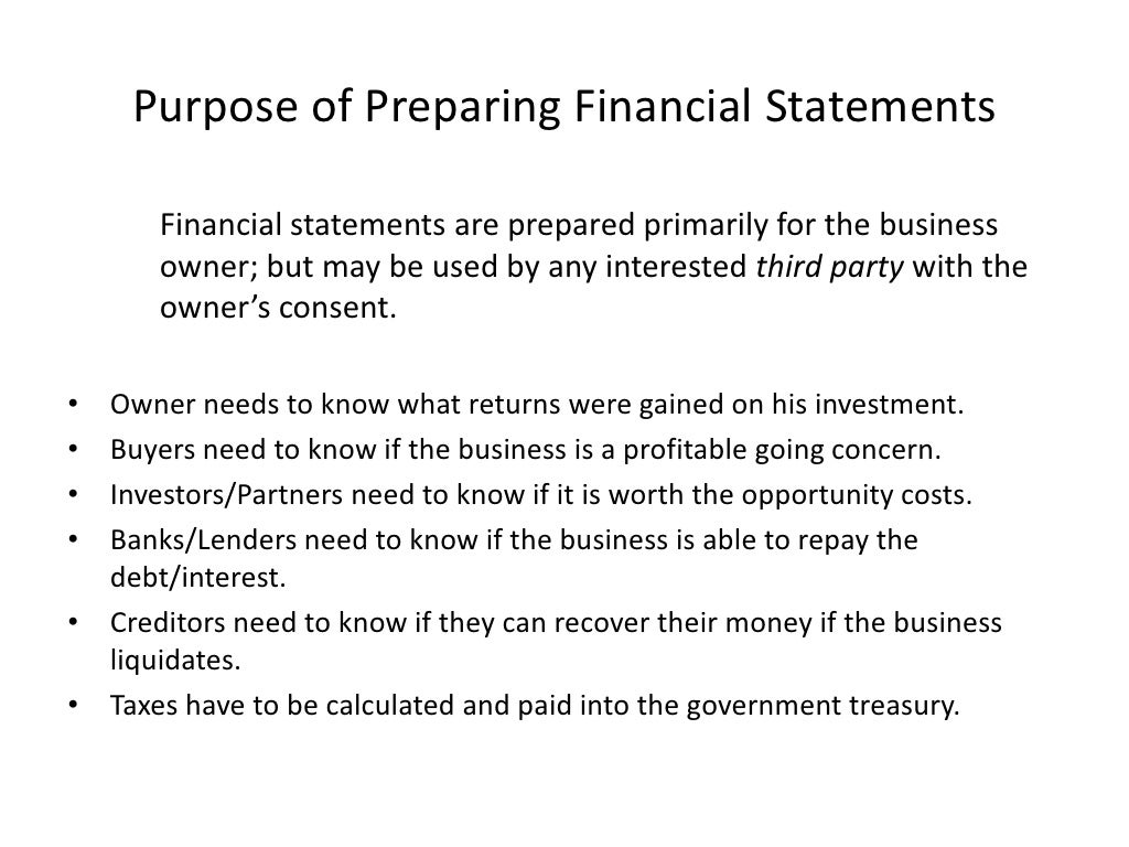 Introduction to final accounts