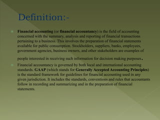 Stands Example Financial Introduction to financial accounting | PPTX