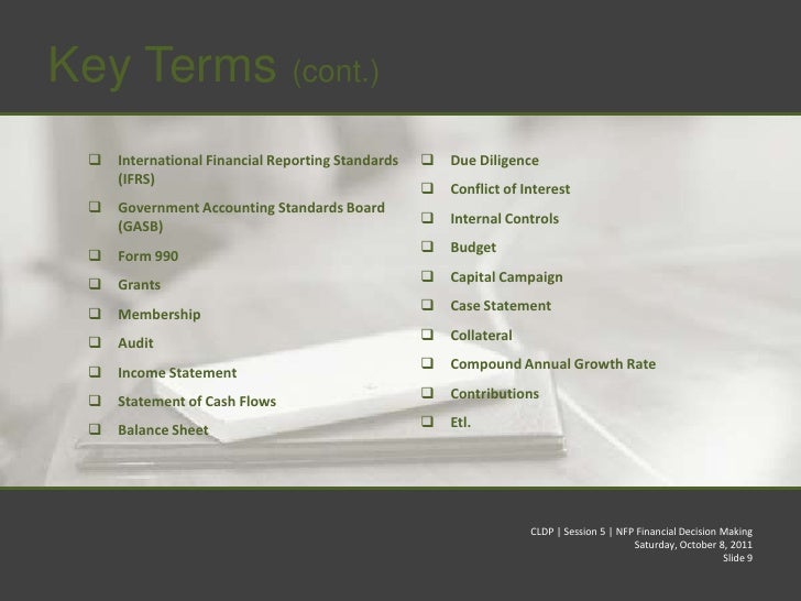 Introduction To Financial Decision Making For Non Profit