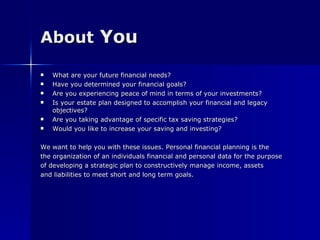 Introduction To Financial Planning And Wealth Advice