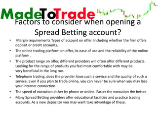 Introduction to financial spread betting | PPT