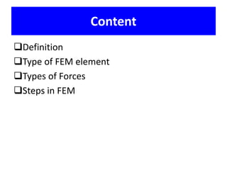 Introduction to finite element method | PPT