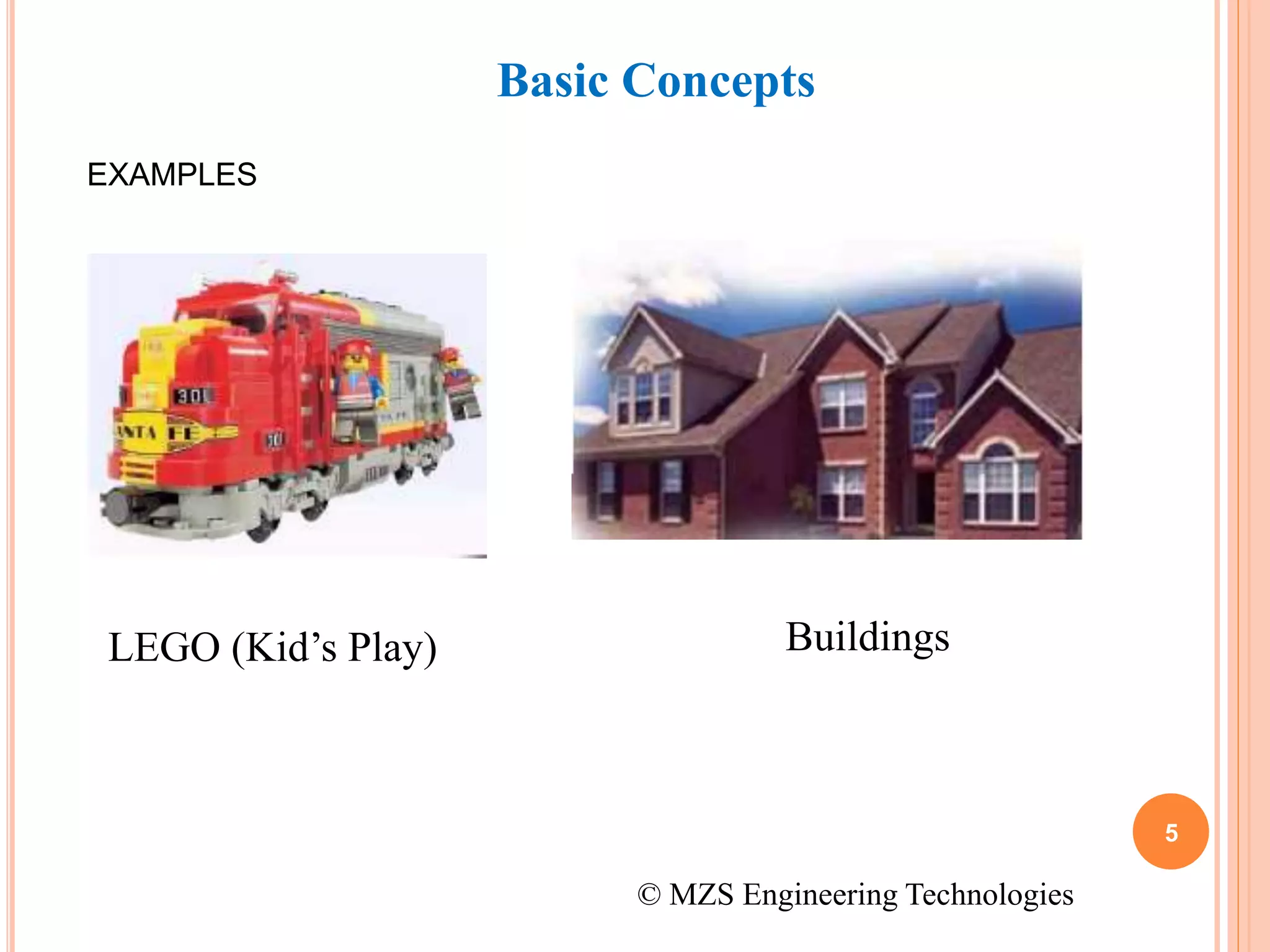 5
© MZS Engineering Technologies
Basic Concepts
EXAMPLES
LEGO (Kid’s Play) Buildings
 