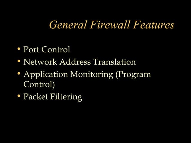 Introduction to firewalls | PPT | Computer Networking | Computing